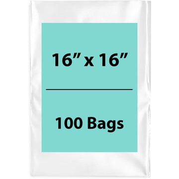 Clear poly bags Flat 16 inch (width) X 16 inch (Height) LDPE